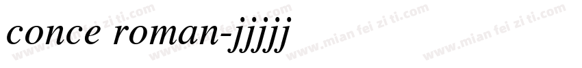 conce roman字体转换